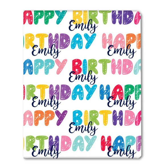HB Bubble Letters on White Personalized Gift Wrap HB Bubble Letters on White Personalized Gift Wrap