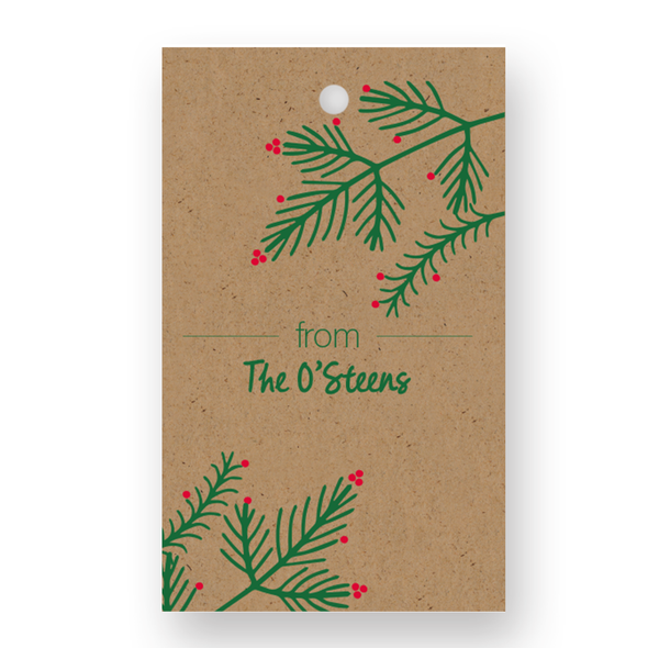 Kraft Holiday Juniper Gift Tags - Set of 41 - Kraft Kraft Holiday Juniper Gift Tags - Set of 41 - Kraft