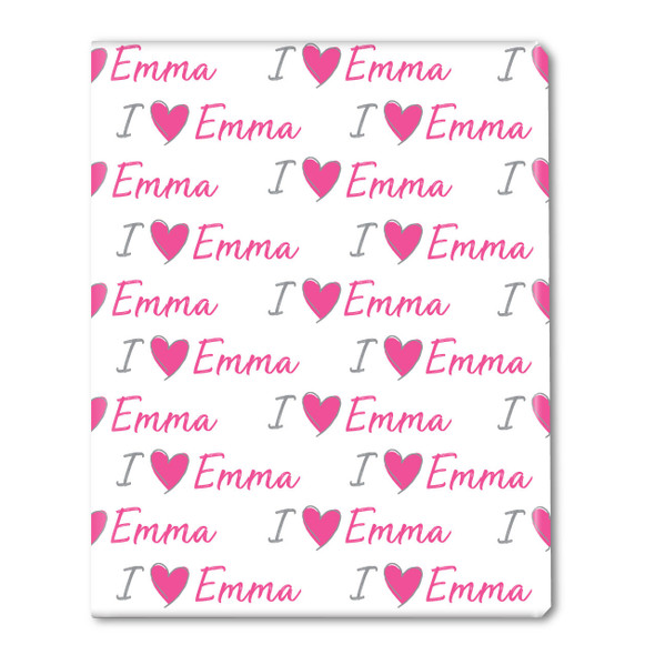 I Love You Personalized Gift Wrap - Hearts I Love You Personalized Gift Wrap - Hearts