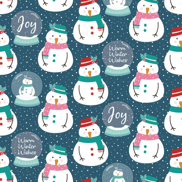 Snowman Snowglobes Personalized Gift Wrap Snowman Snowglobes Personalized Gift Wrap