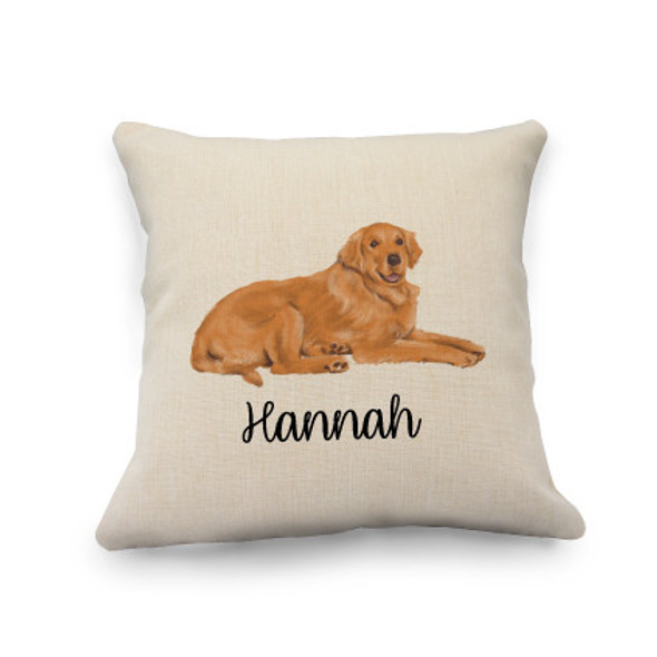 Golden Retriever Natural Pillow Cover Golden Retriever Natural Pillow Cover