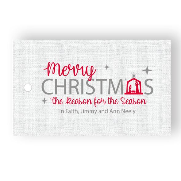 Reason For the Season Linen Gift Tags - Set of 41 - Pearl Reason For the Season Linen Gift Tags - Set of 41 - Pearl