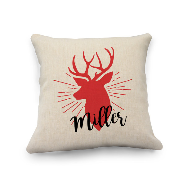 DeerHead Natural Pillow Cover DeerHead Natural Pillow Cover