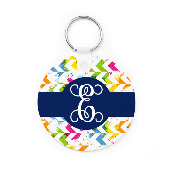 Rainbow Herringbone Key Chain Rainbow Herringbone Key Chain