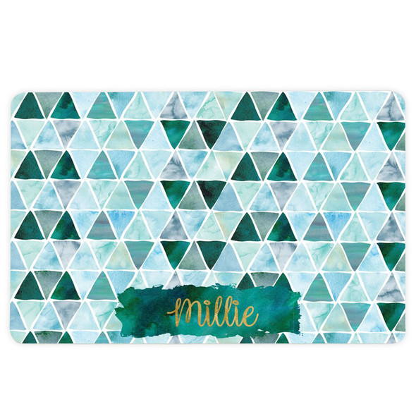 Watercolor Triangles Pet Mats Watercolor Triangles Pet Mats