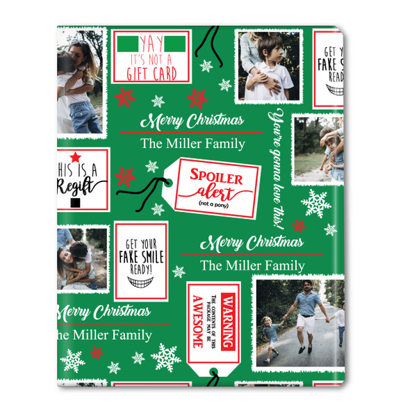 Humorous Tags-Green Personalized Gift Wrap Humorous Tags-Green Personalized Gift Wrap