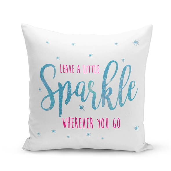 Leave a Little Sparkle White Pillow Cover Leave a Little Sparkle White Pillow Cover
