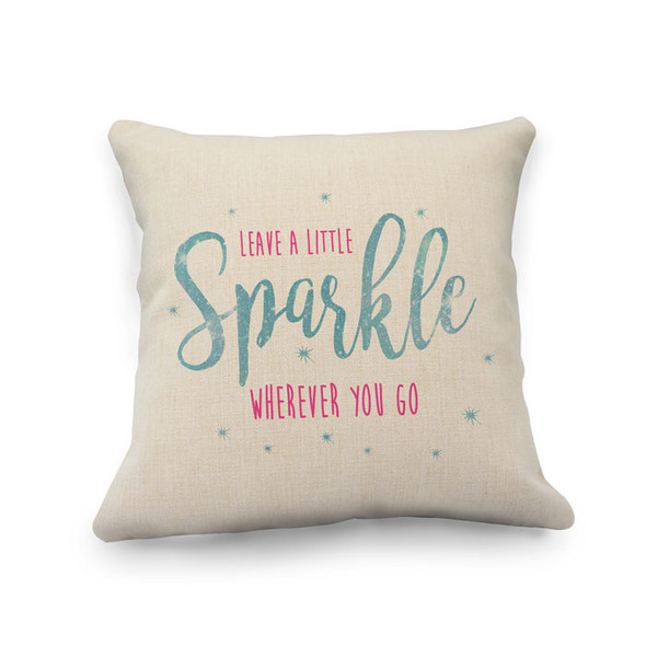 Leave a Little Sparkle Natural Pillow Cover Leave a Little Sparkle Natural Pillow Cover