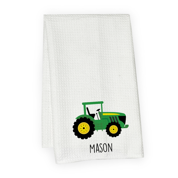 Green Tractor Microfiber Hand Towel Green Tractor Microfiber Hand Towel