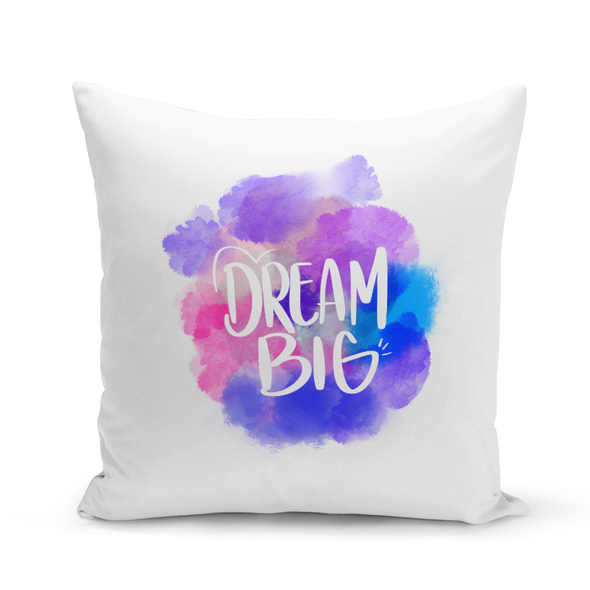 Dream Big White Pillow Cover Dream Big White Pillow Cover
