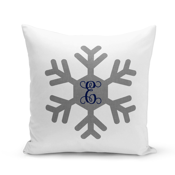 Snowflake White Pillow Cover - Personalized