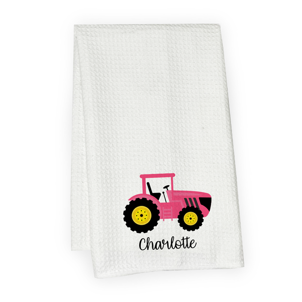 Pink Tractor Microfiber Hand Towel Pink Tractor Microfiber Hand Towel