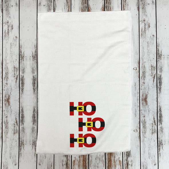 HoHoHo Santa Belt Microfiber Hand Towel HoHoHo Santa Belt Microfiber Hand Towel