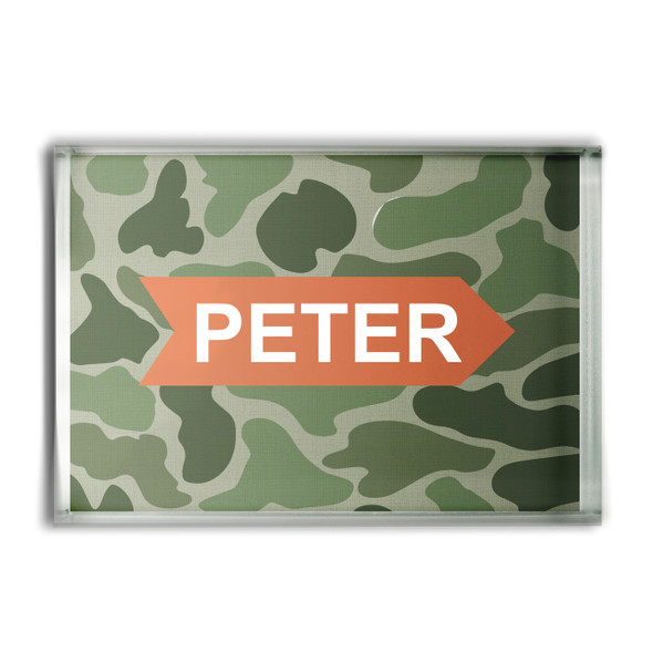 Green Textured Camo Glass Block Green Textured Camo Glass Block
