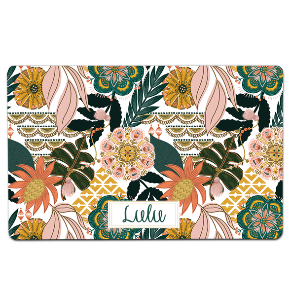 Boho Floral Pet Mat Boho Floral Pet Mat