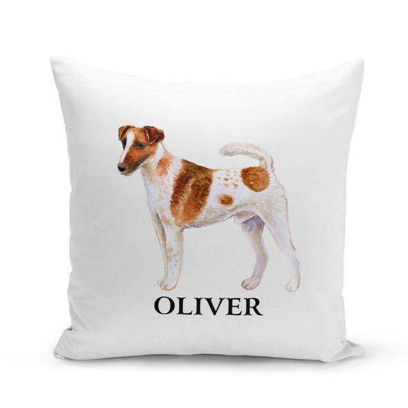 Fox Terrier White Pillow Cover - Personalized Fox Terrier White Pillow Cover - Personalized