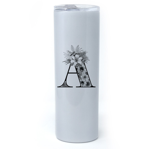 Botanical Letter Slim Tumbler 20 oz. Botanical Letter Slim Tumbler 20 oz.