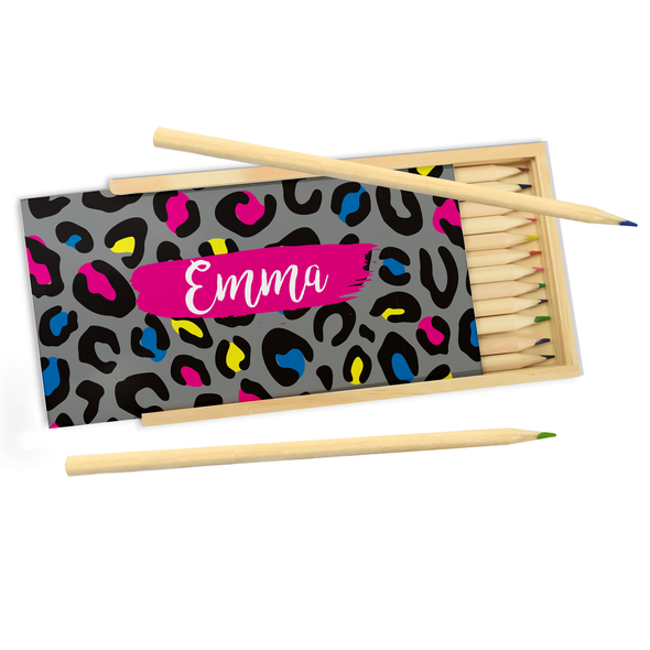 Neon Leopard Pencil Box Neon Leopard Pencil Box