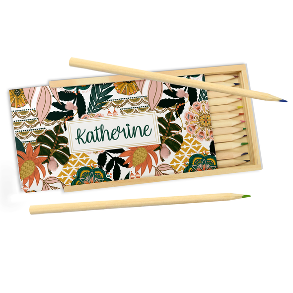 Boho Floral Pencil Box Boho Floral Pencil Box