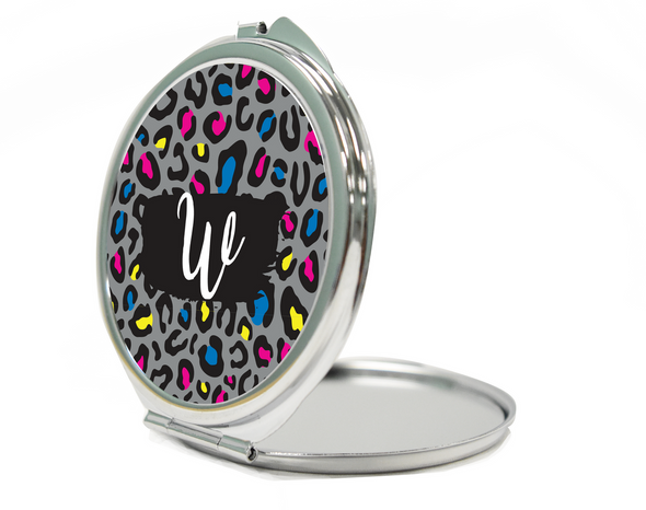 Neon Leopard Round Compact Mirror Neon Leopard Round Compact Mirror