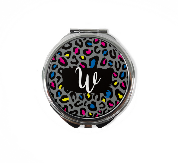 Neon Leopard Round Compact Mirror Neon Leopard Round Compact Mirror