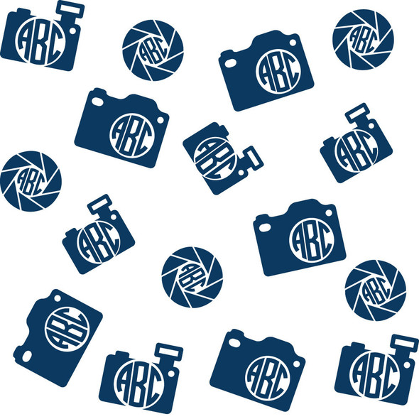 Camera Monogram Gift Wrap Camera Monogram Gift Wrap