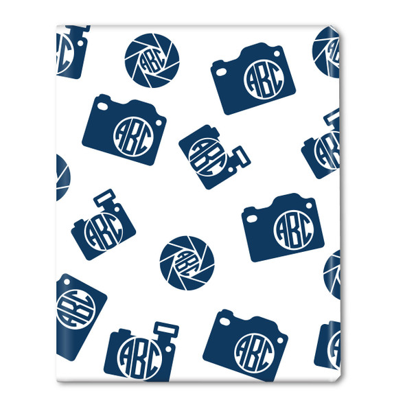 Camera Monogram Gift Wrap Camera Monogram Gift Wrap