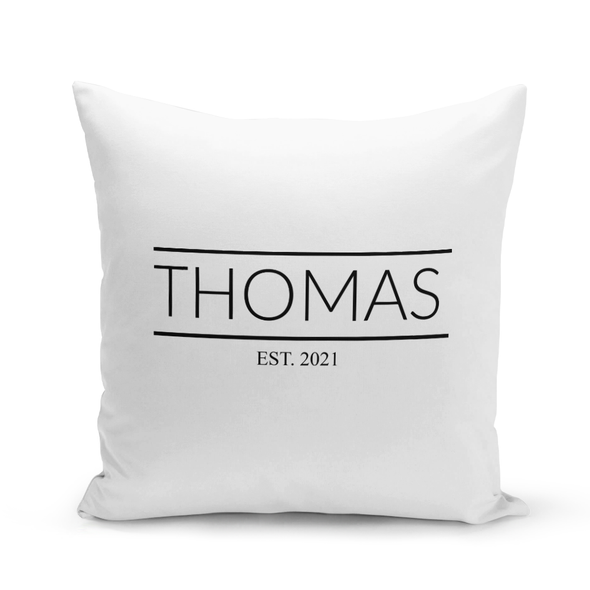 Latolines White Pillow Cover- Personalized Latolines White Pillow Cover- Personalized