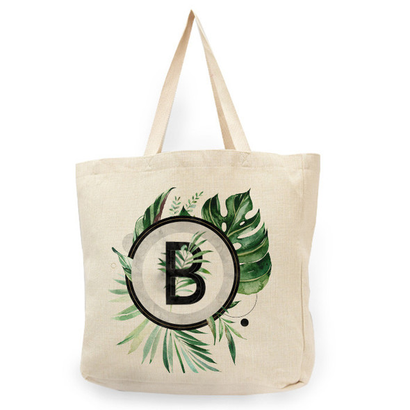 Palm Splendor Natural Shopper Tote Palm Splendor Natural Shopper Tote