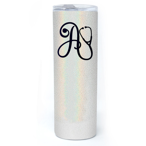 Stethoscope Alphabet Shimmer Tumbler 20 oz. Stethoscope Alphabet Shimmer Tumbler 20 oz.
