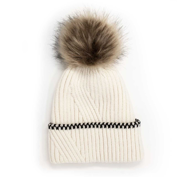 Ivory Sweater Pom Beanie Ivory Sweater Pom Beanie
