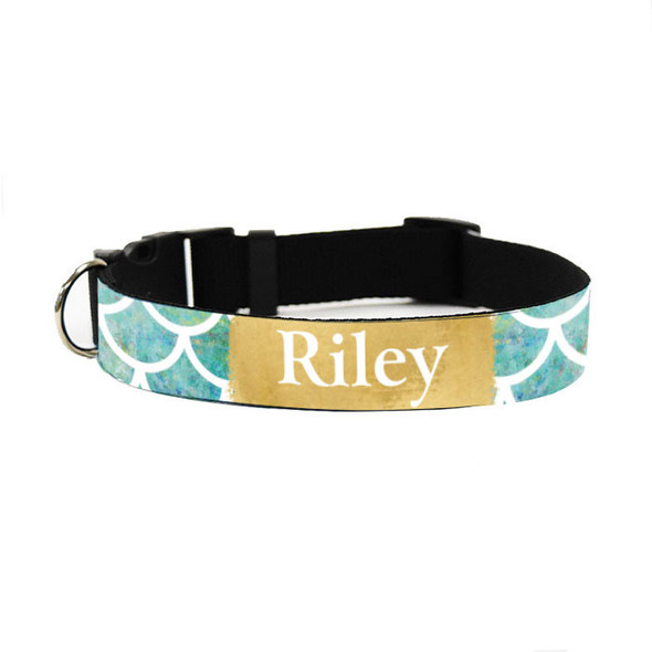 Sea Blue Scales Pet Collar Sea Blue Scales Pet Collar