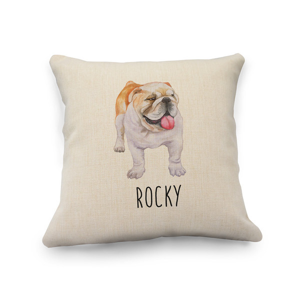 English Bulldog Natural Pillow Cover English Bulldog Natural Pillow Cover