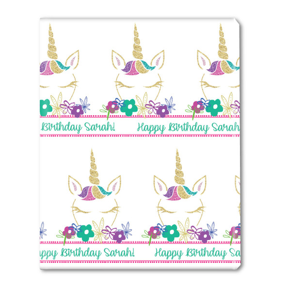 Glitter Unicorn Personalized Gift Wrap Glitter Unicorn Personalized Gift Wrap
