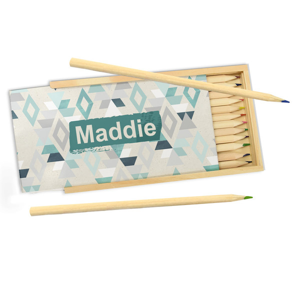 Turquoise Aztec Pencil Box Turquoise Aztec Pencil Box