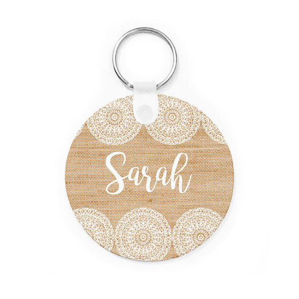 Linen Mandalas Key Chain Linen Mandalas Key Chain