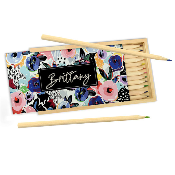Flowered Collage Pencil Box Flowered Collage Pencil Box