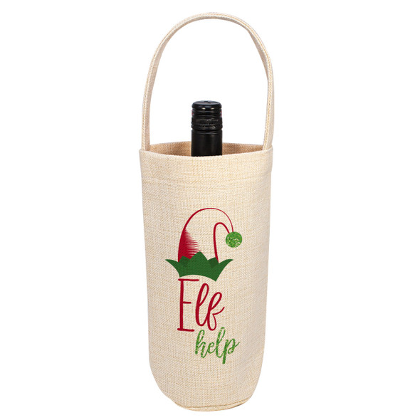 Elf Help Linen Bottle Tote Elf Help Linen Bottle Tote