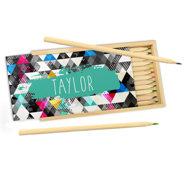 Grunge Triangles Pencil Box Grunge Triangles Pencil Box