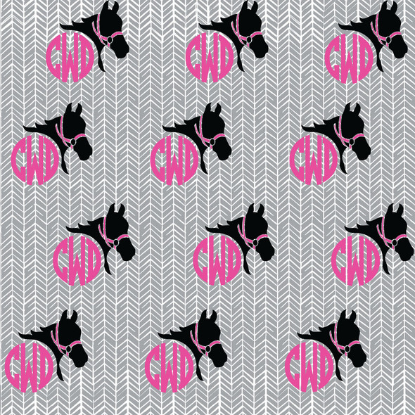 Horse Monogram Gift Wrap Horse Monogram Gift Wrap