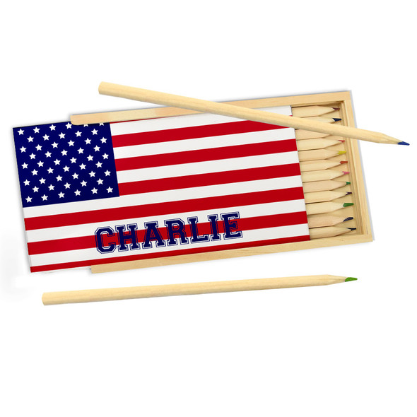 American Flag Pencil Box American Flag Pencil Box