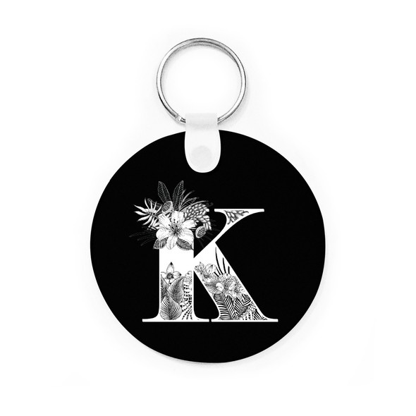 Botanical Letter Key Chain Botanical Letter Key Chain