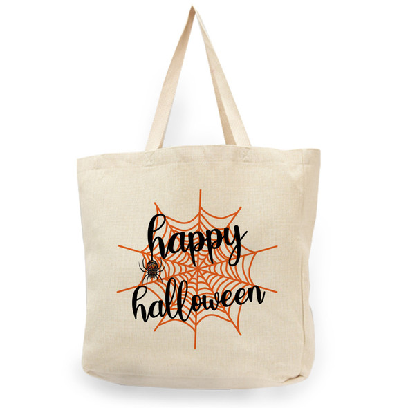 Happy Halloween Natural Shopper Tote Happy Halloween Natural Shopper Tote