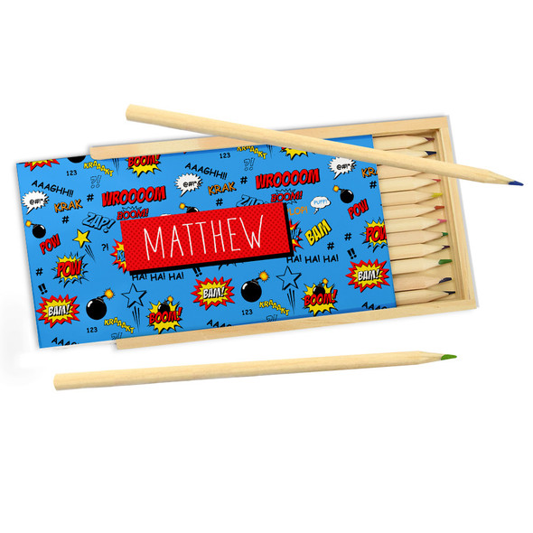 Super Hero Exclamations Pencil Box Super Hero Exclamations Pencil Box