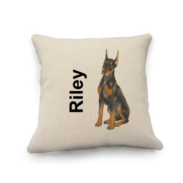 Doberman Natural Pillow Cover Doberman Natural Pillow Cover