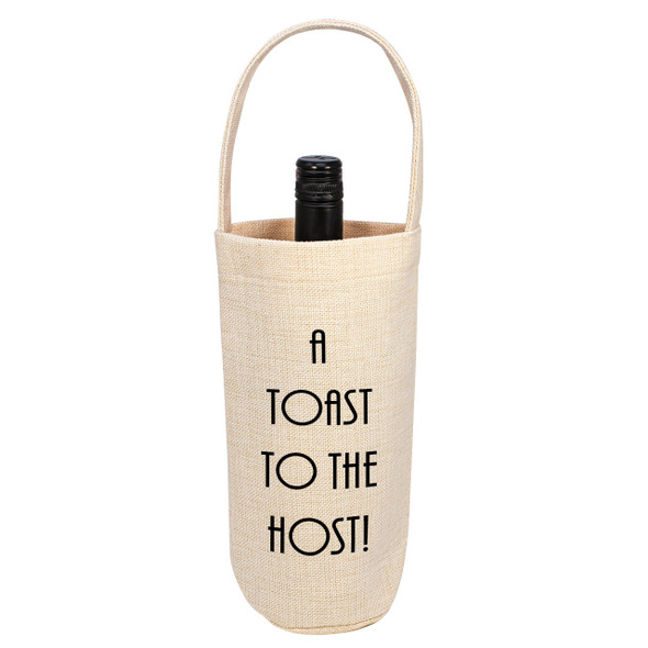 Toast The Host Linen Bottle Tote Toast The Host Linen Bottle Tote