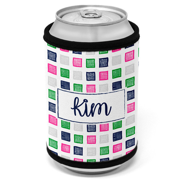 Razzle Pink Color Cubes Can Cooler Razzle Pink Color Cubes Can Cooler
