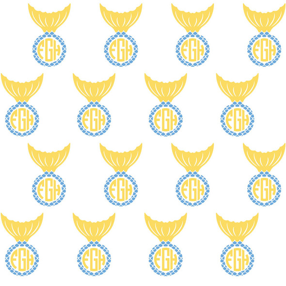 Mermaid Tails Monogram Gift Wrap Mermaid Tails Monogram Gift Wrap