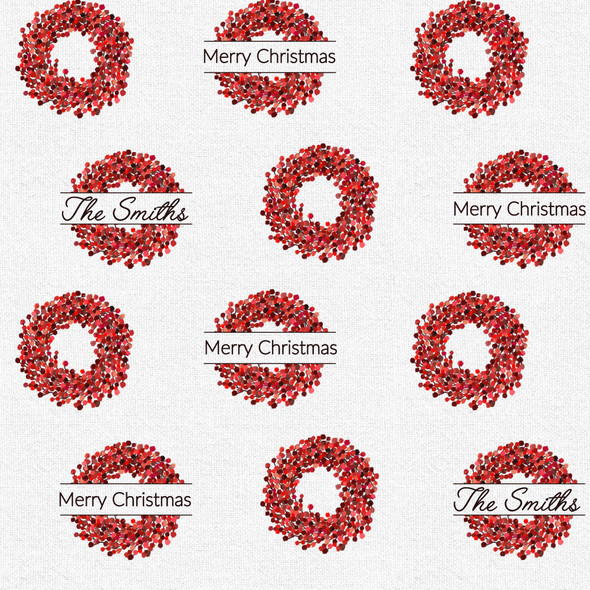Berry Wreaths Personalized Gift Wrap Berry Wreaths Personalized Gift Wrap