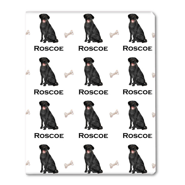 Watercolor Black Lab Personalized Gift Wrap Watercolor Black Lab Personalized Gift Wrap